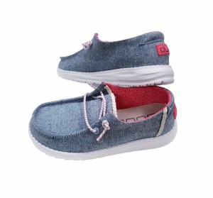 Hey Dude Girls Wendy Youth CHAMBRAY BRAID  INDIGO K11